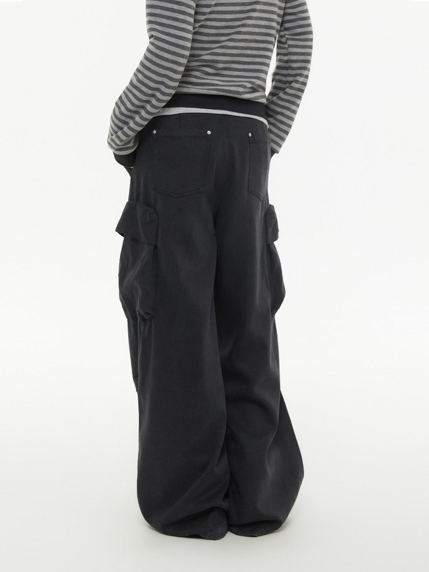 atrandom Pleated Multi Pocket Washed Cargo Women&