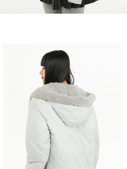 atrandom Plush Letter Print Oversized Dropped Shoulder Women&