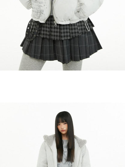 atrandom Plush Letter Print Oversized Dropped Shoulder Women&