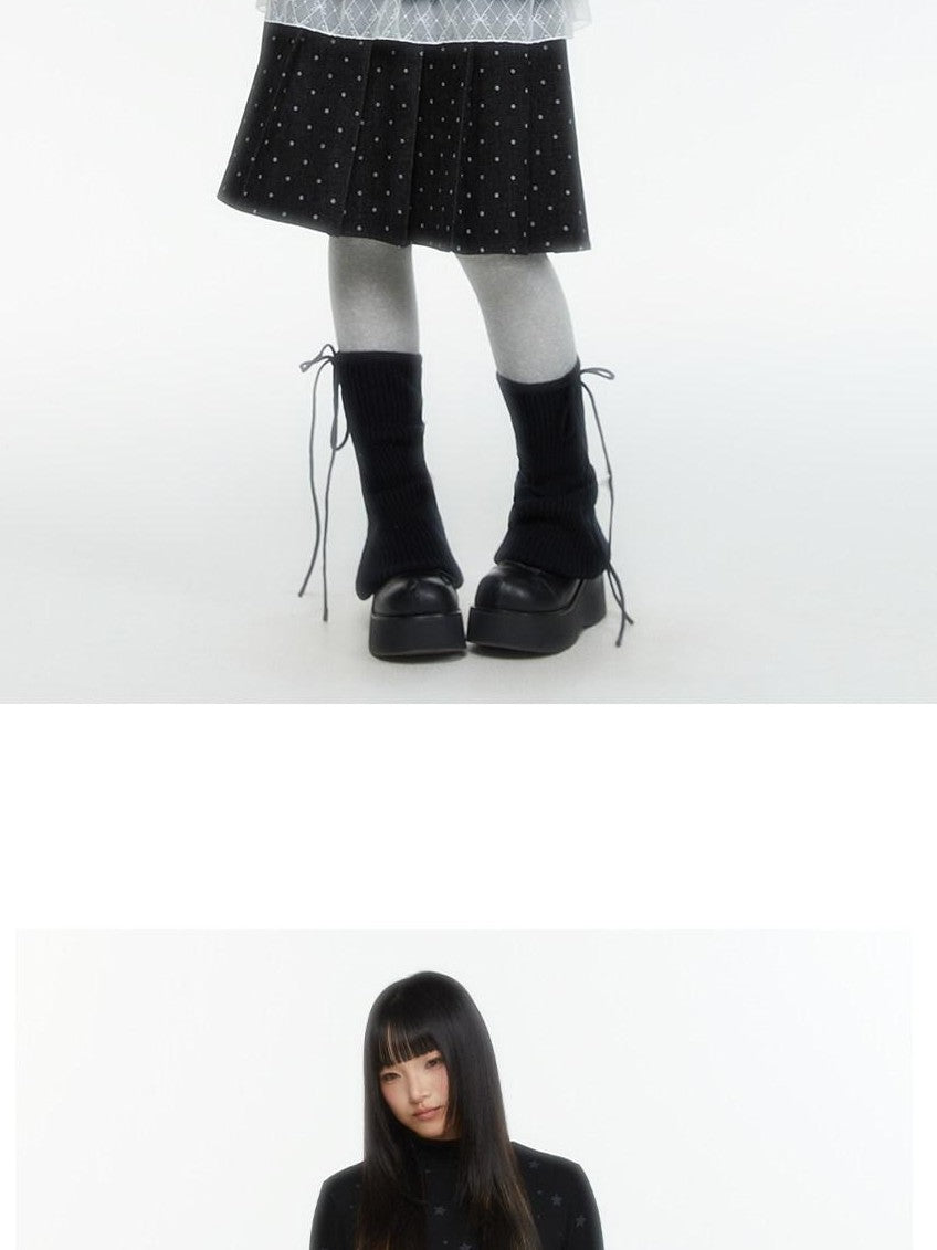atrandom Polka Dot Pleated Layered Women&