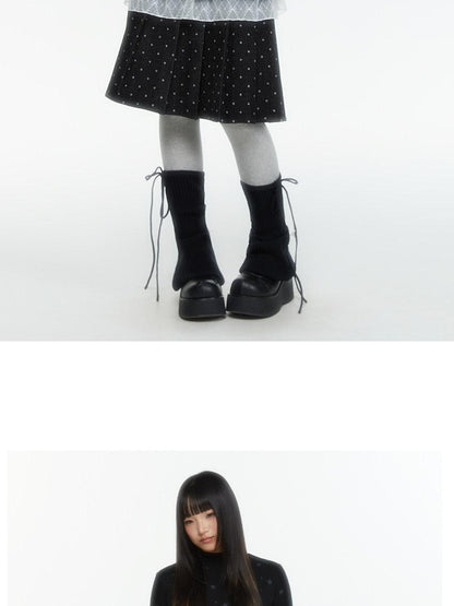 atrandom Polka Dot Pleated Layered Women&