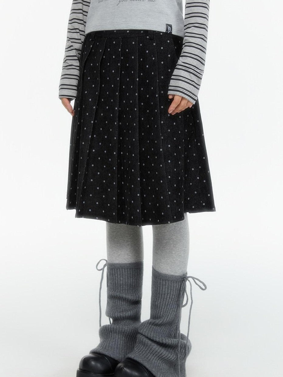 atrandom Polka Dot Pleated Layered Women&