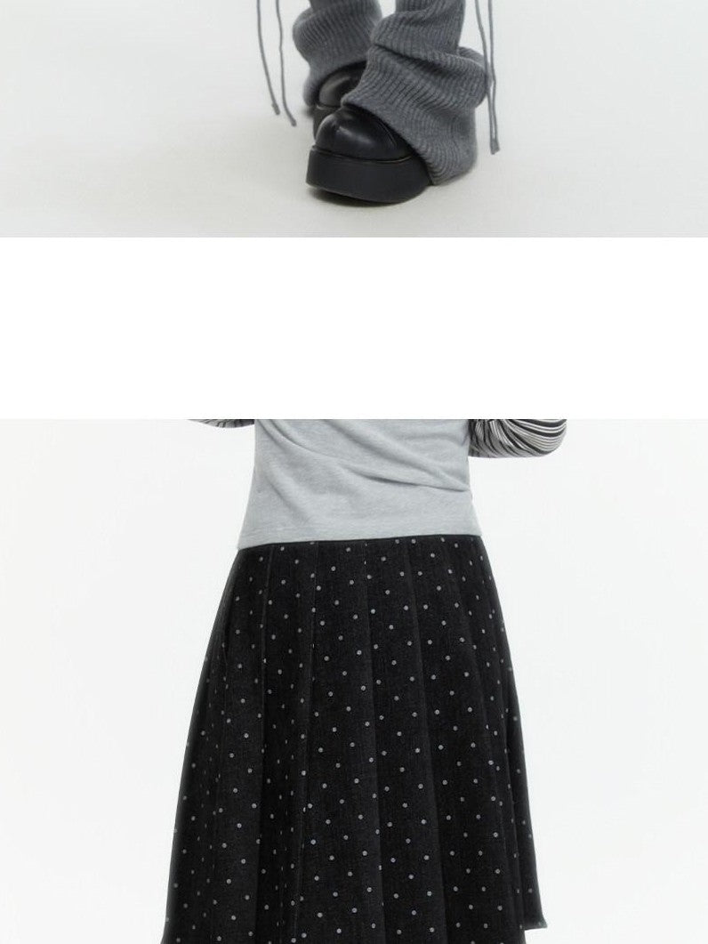 atrandom Polka Dot Pleated Layered Women&