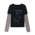 atrandom_Polka_Dot_Stripe_Letter_Print_Patchwork_Women&