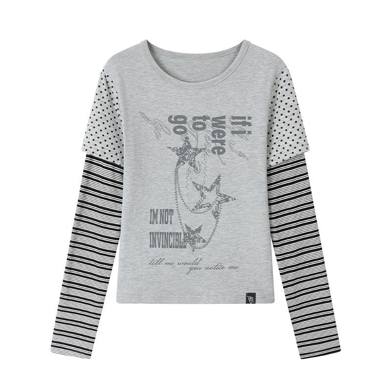 atrandom_Polka_Dot_Stripe_Letter_Print_Patchwork_Women&