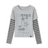 atrandom_Polka_Dot_Stripe_Letter_Print_Patchwork_Women&