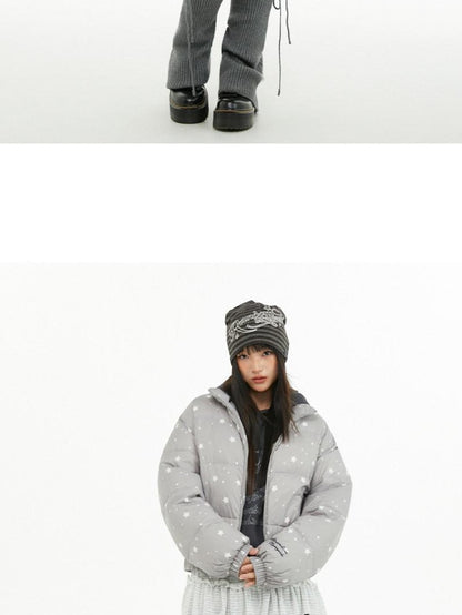 atrandom Puffer Embroidered Star Print Women&