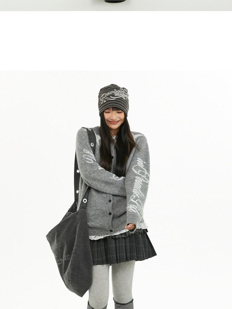 atrandom Relaxed Star Jacquard Crewneck Knit Women&