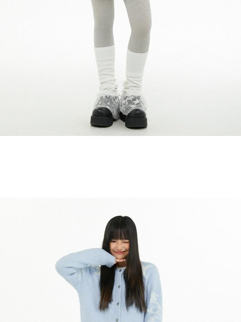 atrandom Relaxed Star Jacquard Crewneck Knit Women&