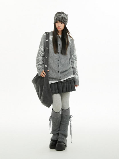 atrandom Relaxed Star Jacquard Crewneck Knit Women&
