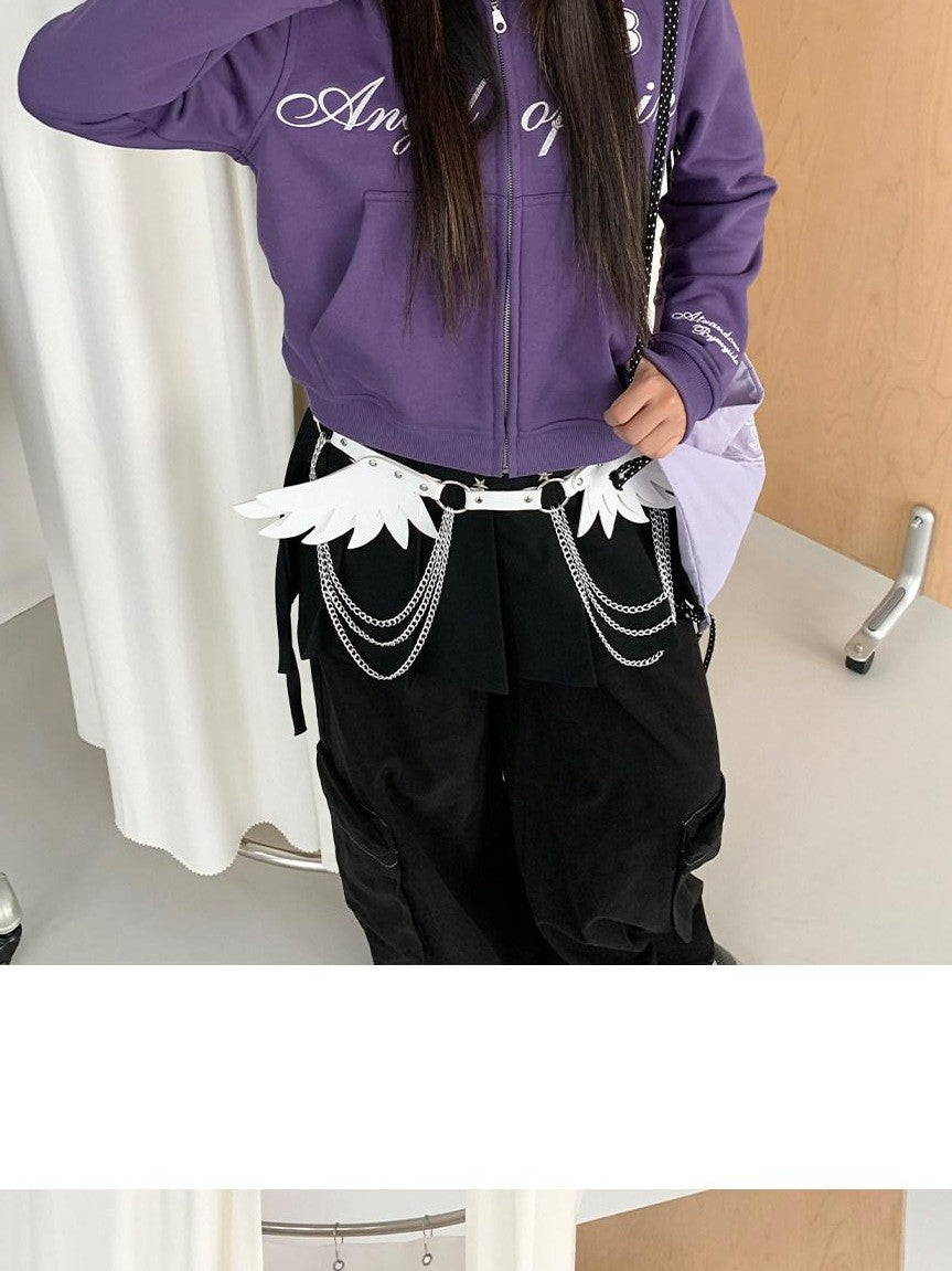 atrandom Star Print Embroidered Slim Cropped Women&
