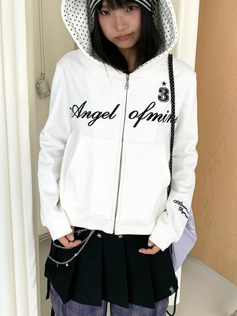 atrandom Star Print Embroidered Slim Cropped Women&