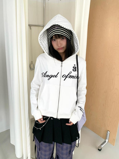 atrandom Star Print Embroidered Slim Cropped Women&