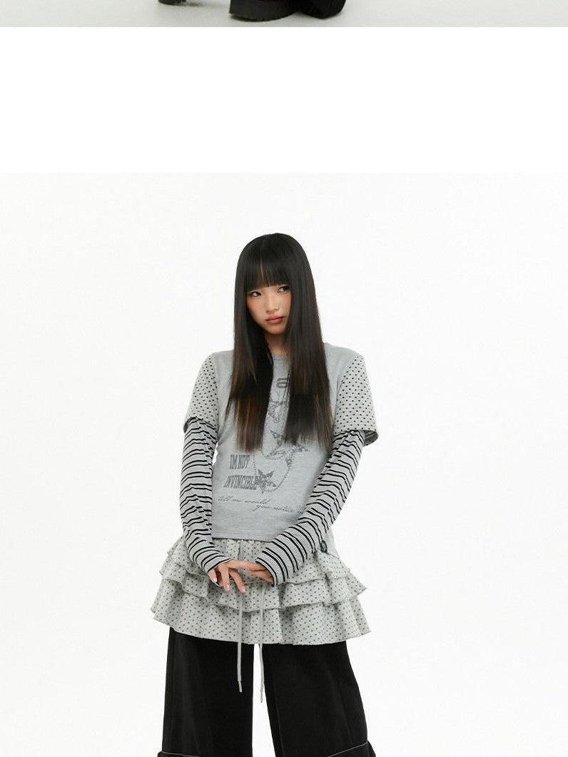 atrandom Star Print Pleated Women&