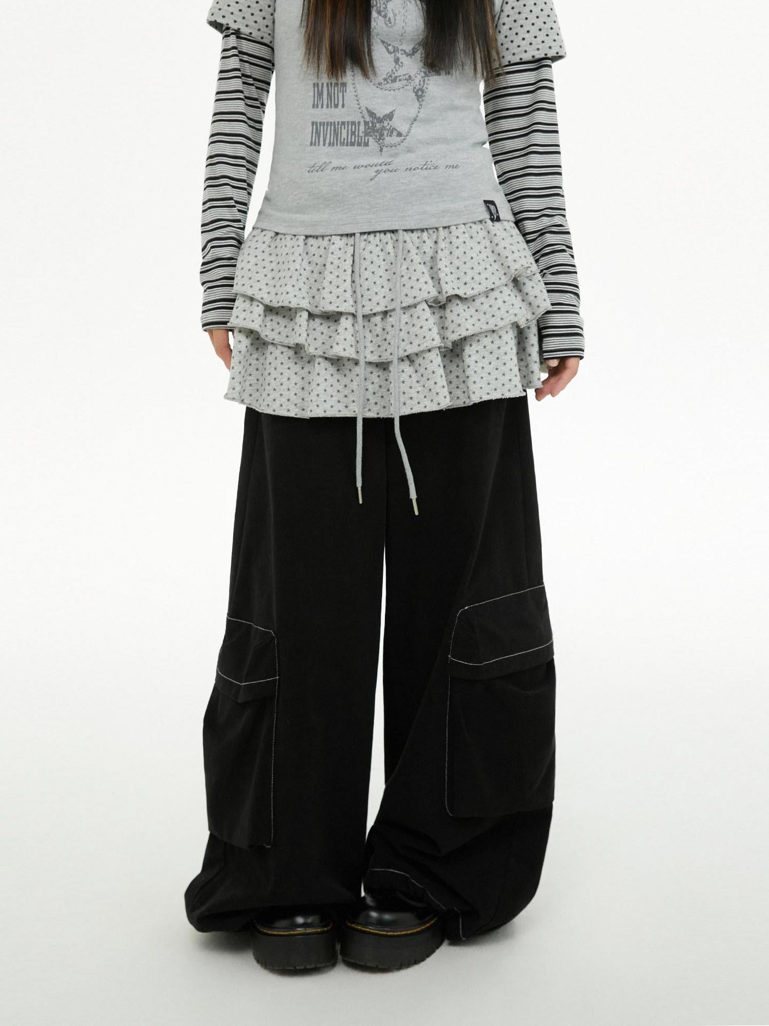 atrandom Star Print Pleated Women&