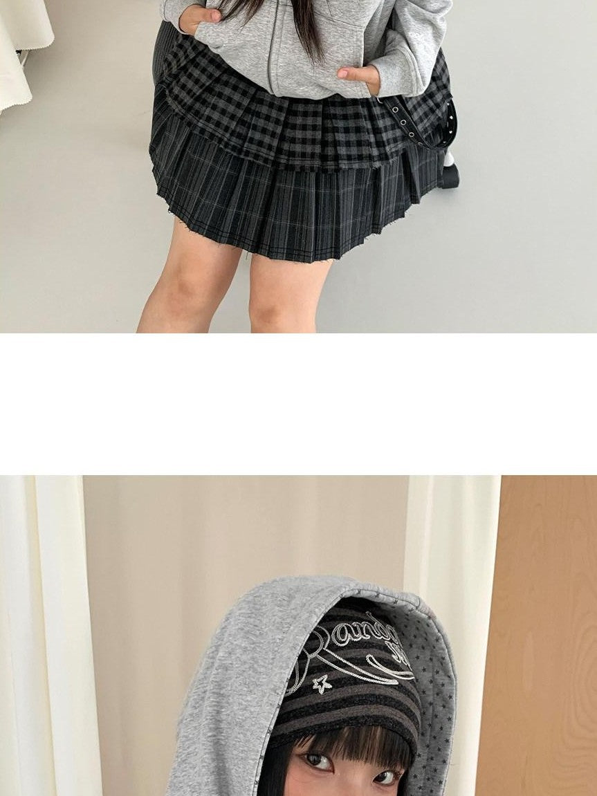 atrandom Striped Chain Embroidered Slouchy Casual Commuter Women&
