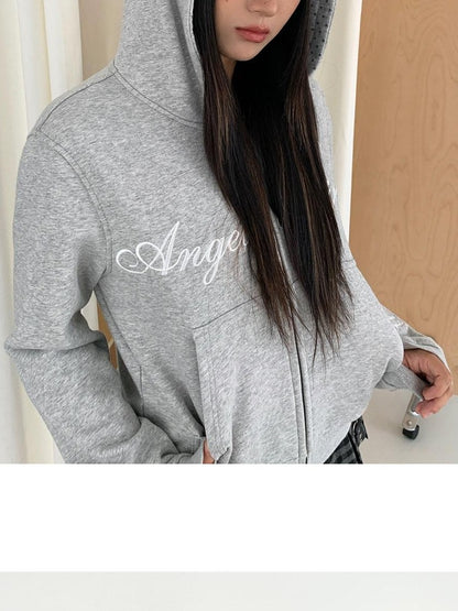 atrandom Striped Chain Embroidered Slouchy Casual Commuter Women&