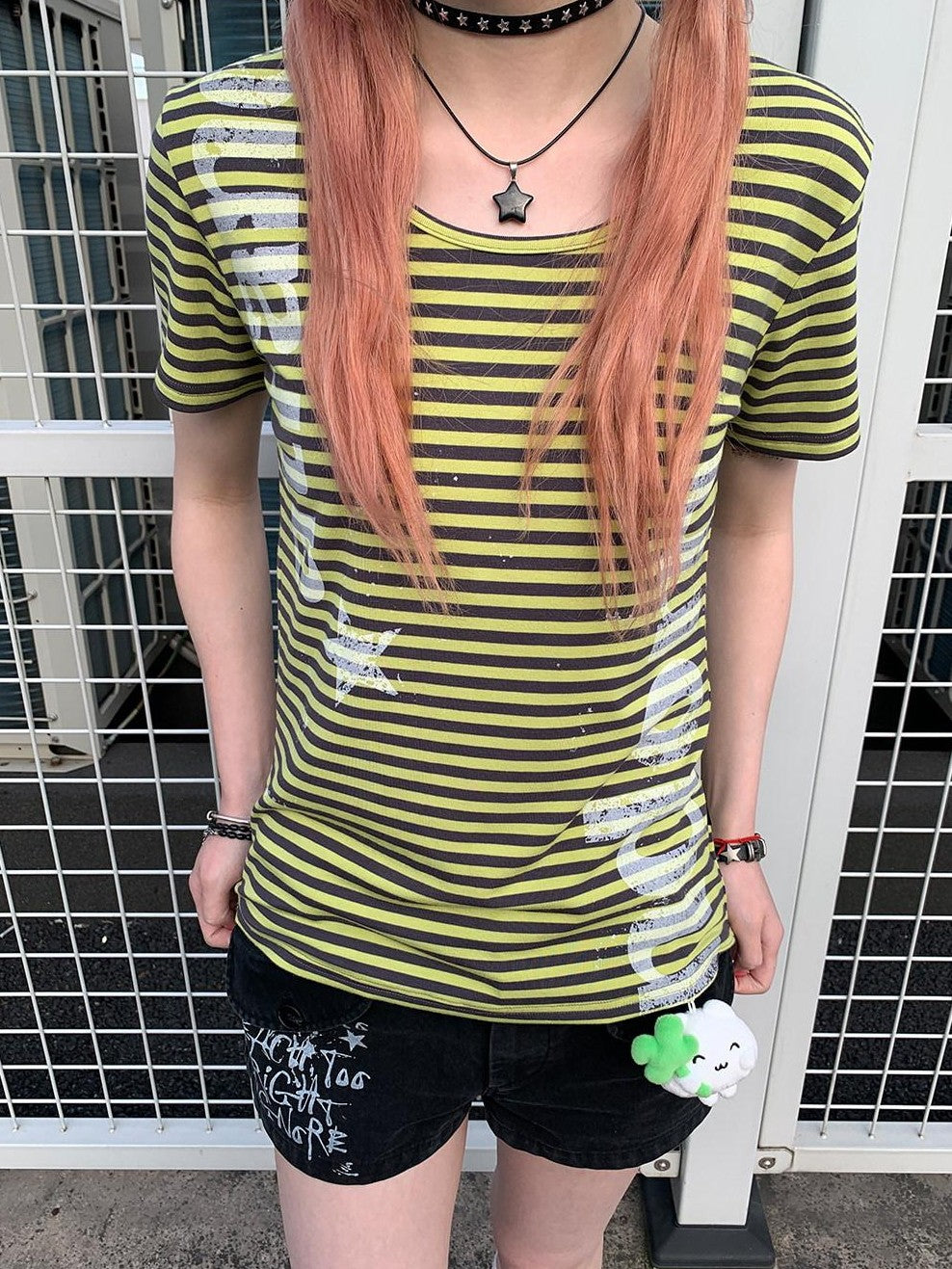 atrandom Striped Printed Waist Cinch Vintage Women&
