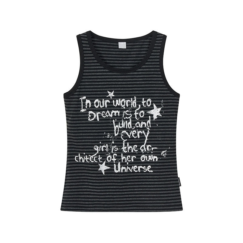 atrandom_Striped_Silver_Foil_Text_Print_Racerback_Women&