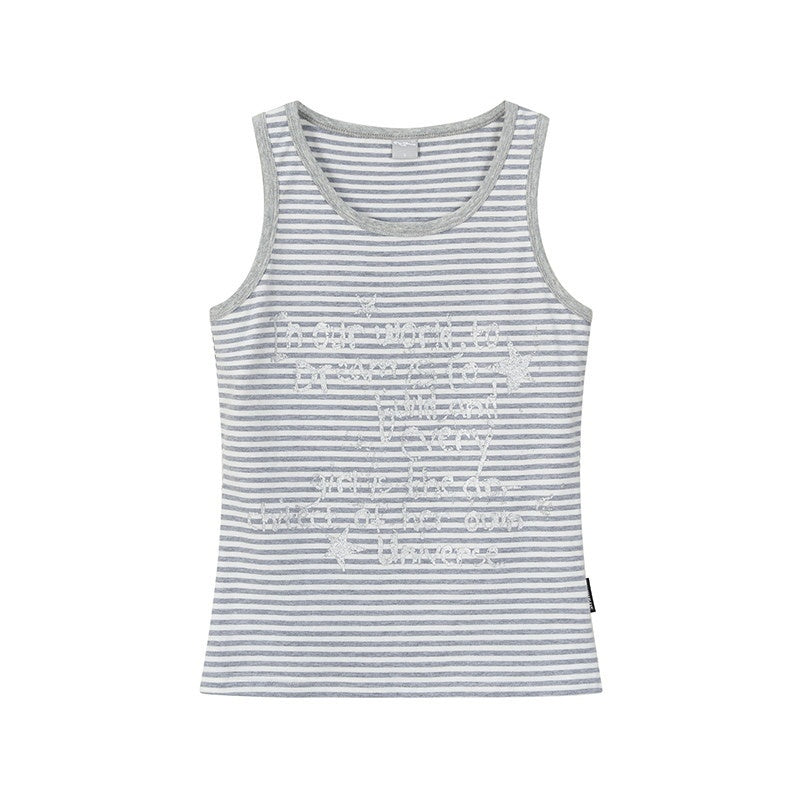 atrandom_Striped_Silver_Foil_Text_Print_Racerback_Women&