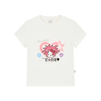 atrandom_White_Cartoon_Print_Slim_Fit_Women&