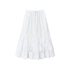 atrandom_White_Tiered_Layered_Gathered_Elastic_Waist_Women&