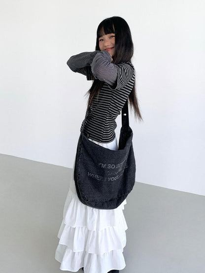 atrandom White Tiered Layered Gathered Elastic Waist Women&