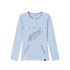 atrandom_Wing_Print_Striped_Blue_Gray_Slim_Round_Neck_Women&