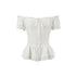7Shiftin Cooling Breathable Light Waist Slim Women Cotton Tee Off Shoulder Crop Tops