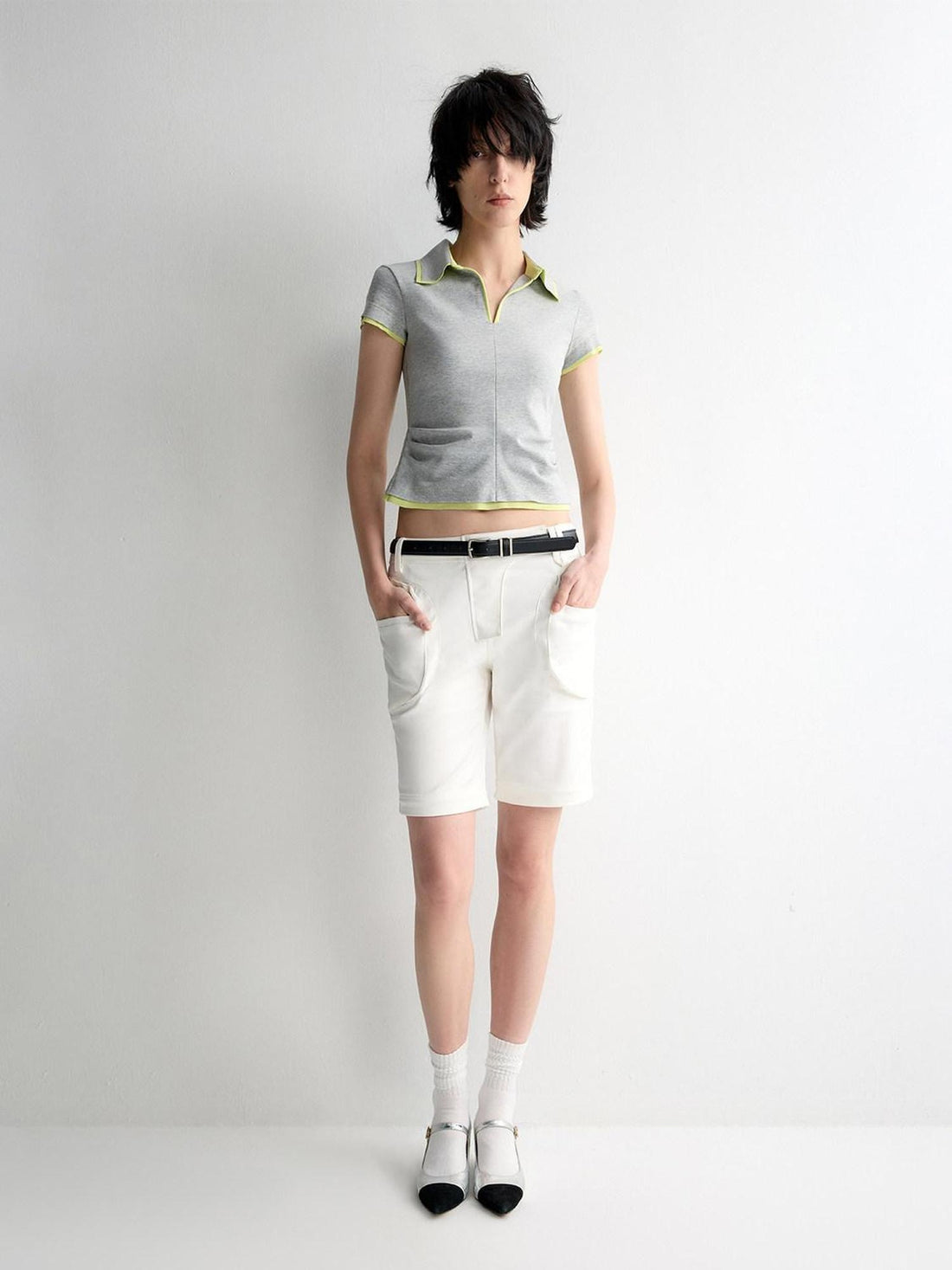 RUN TO THE FUTURE Recycled Fiber Original Micro Flare Low Waist Zip Fly Women Pocketed Chinos