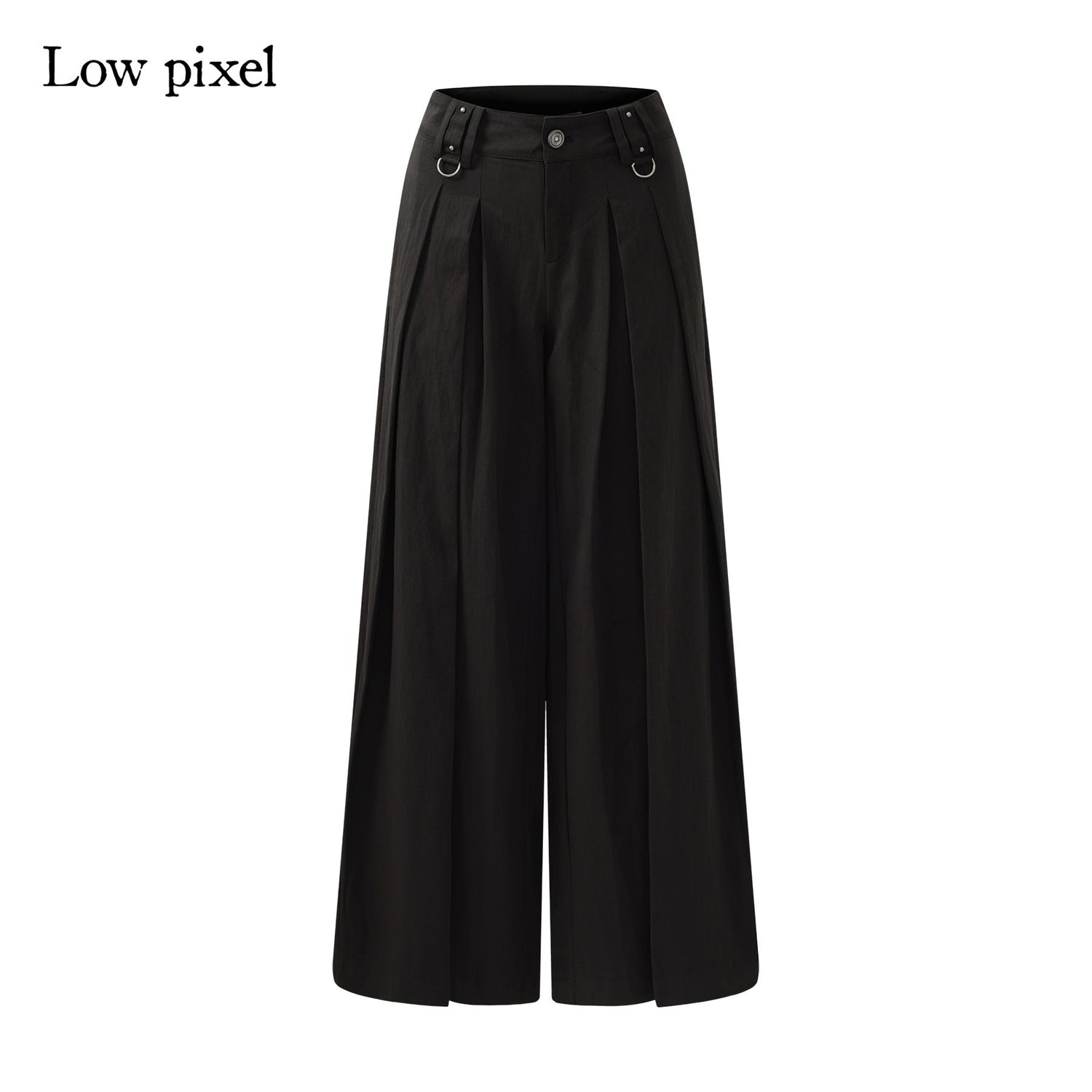 Low_pixel_Pleated_Low_Waist_Relaxed_Cotton_Blend_Black_Women_Wide_Leg_Pants_MISSTT