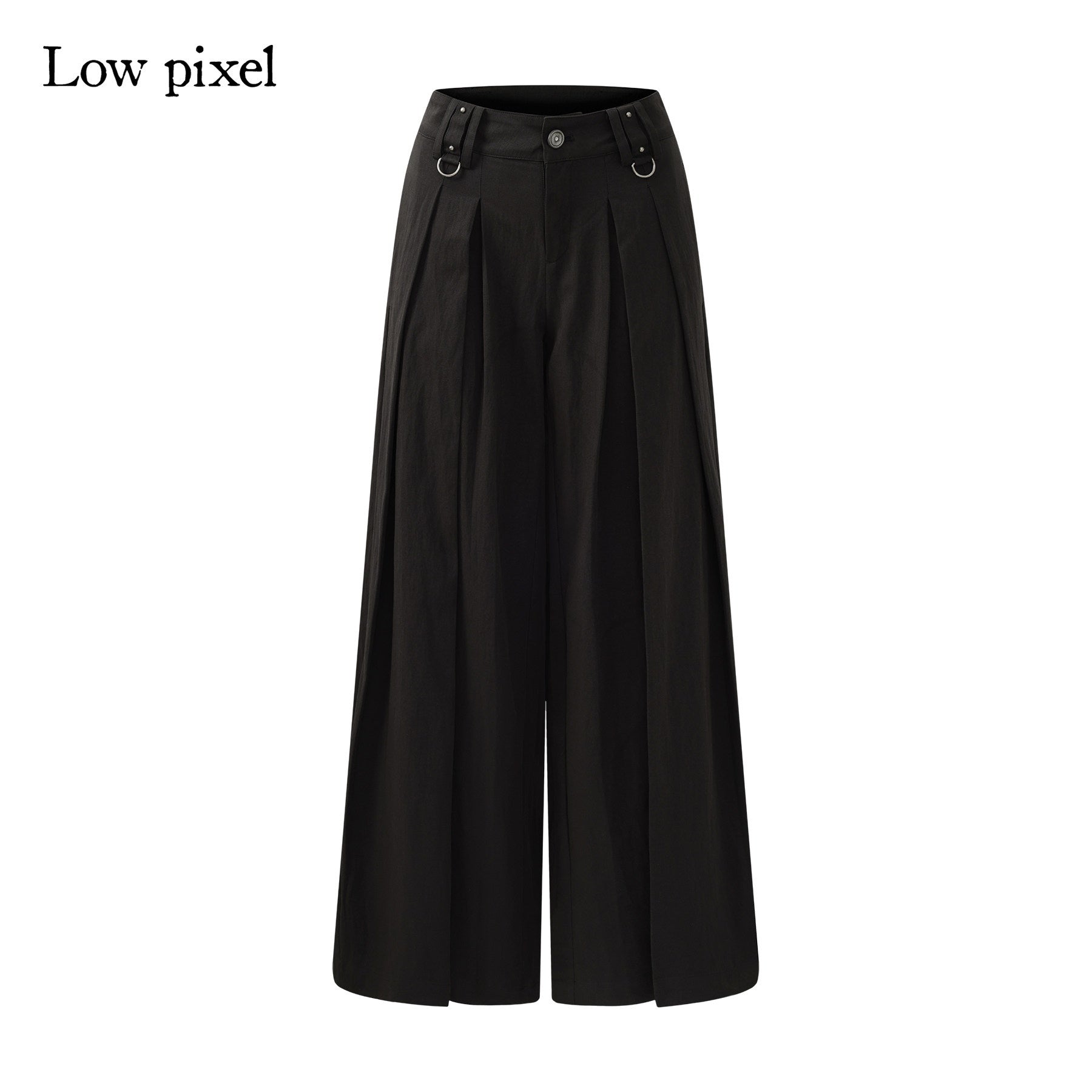 Low_pixel_Pleated_Low_Waist_Relaxed_Cotton_Blend_Black_Women_Wide_Leg_Pants_MISSTT