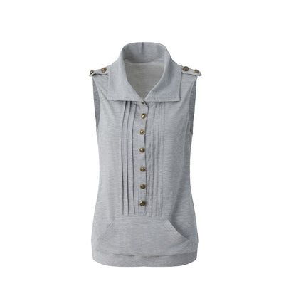 DoublePunch_Metal_Button_Epaulet_Convertible_Half_High_Neck_Women&