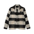 7Shiftin Padded Plaid Stand Collar Korean Commuter Straight Fit Short Coat