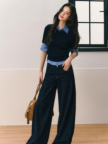 7Shiftin Slim Workwear Button Detail Cotton Long Sleeve Cropped Young Women Blouses