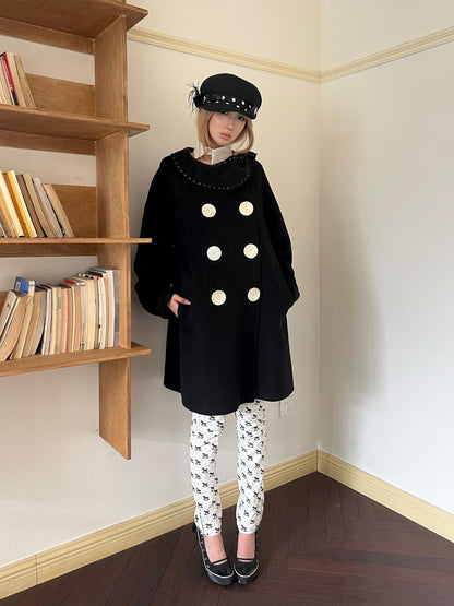 nit alcove Recycled Fiber Casual Straw Polka Dot Adjustable Unisex Black Hats
