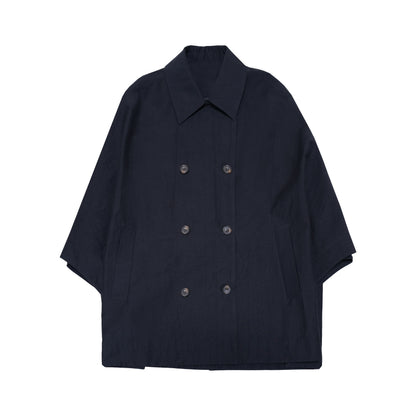 Northbutsouth_Light_Sheen_Crinkle_Double_Breasted_Batwing_Women&