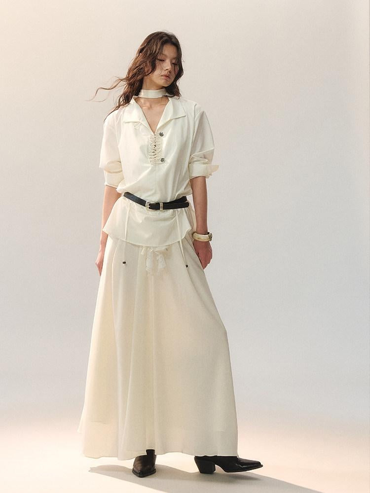 AnnoMundi Lace Cami Casual Shirt Dress Sleeveless City Women Polyester Slip Maxi Dresses