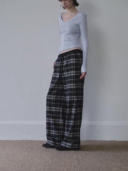 DKZ OFFICIAL Black Plaid Pockets Women&