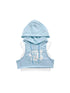 WSW WUSHENWU Pink & Blue Rhinestone Hooded Vest Two Piece Set