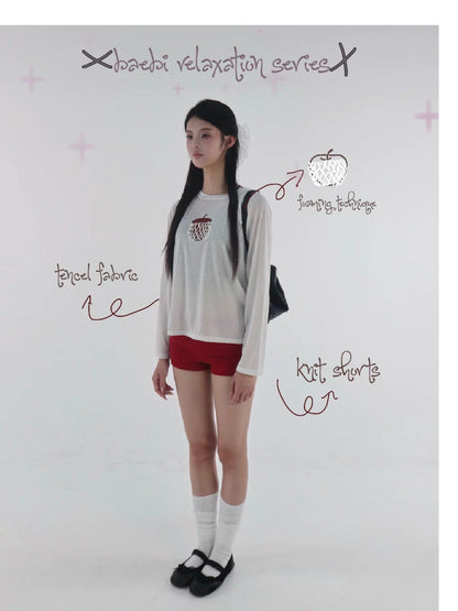 bae bi 3d Fruit Puff Foam Mesh Print Women&