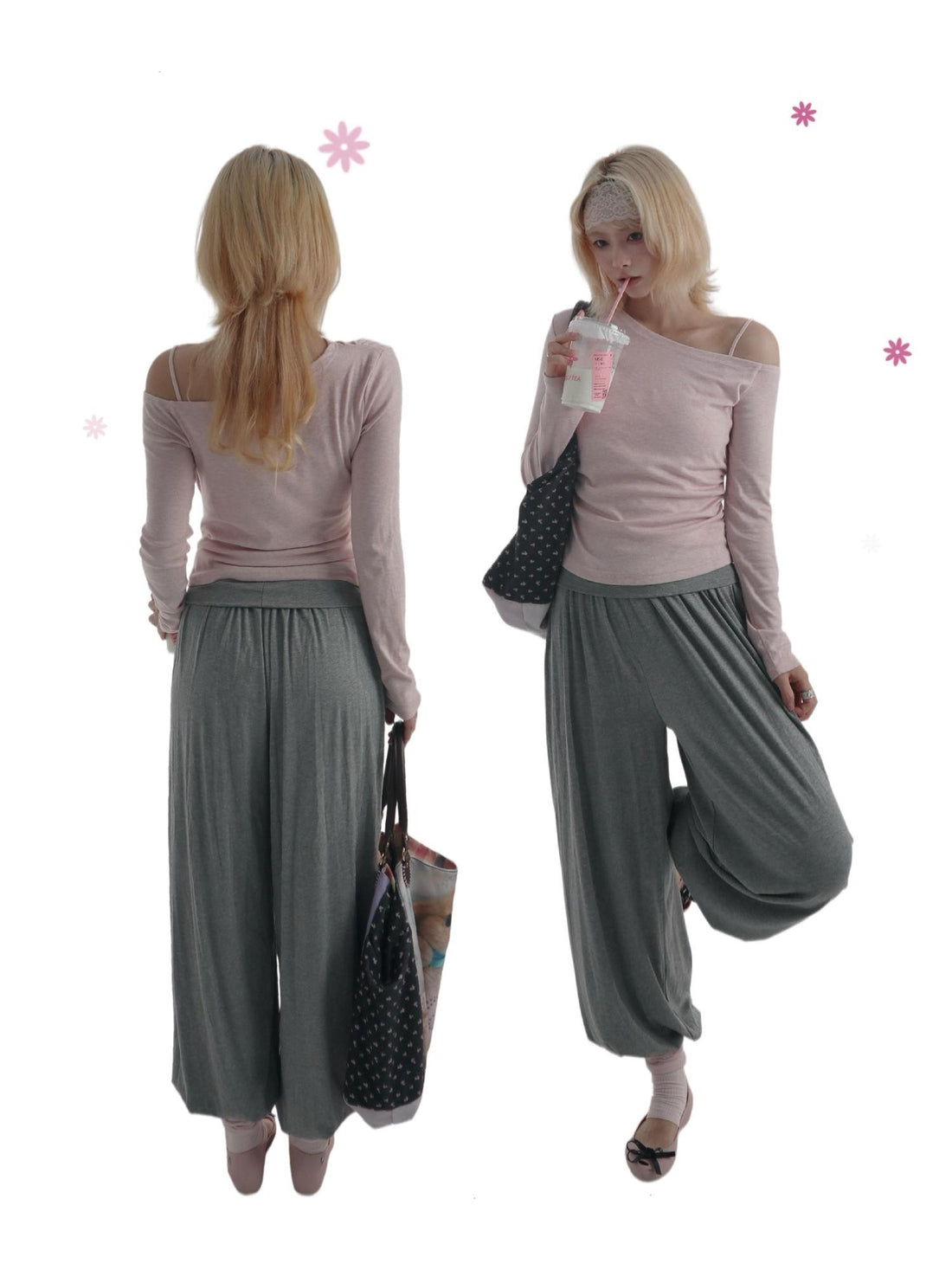 bae bi Apricot Ruched One Shoulder Scoop Neck Women&