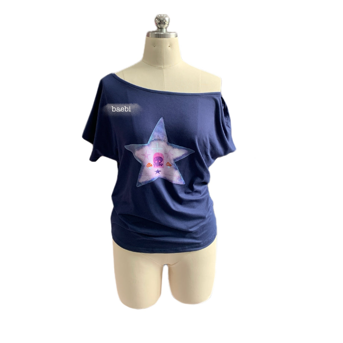 bae_bi_Asymmetric_Knot_Slanted_Neck_Star_Print_Women&
