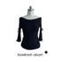 bae_bi_Black_Polka_Dot_Lace_Bow_V-neck_Women&