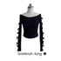 bae_bi_Black_Polka_Dot_Lace_Bow_V-neck_Women&