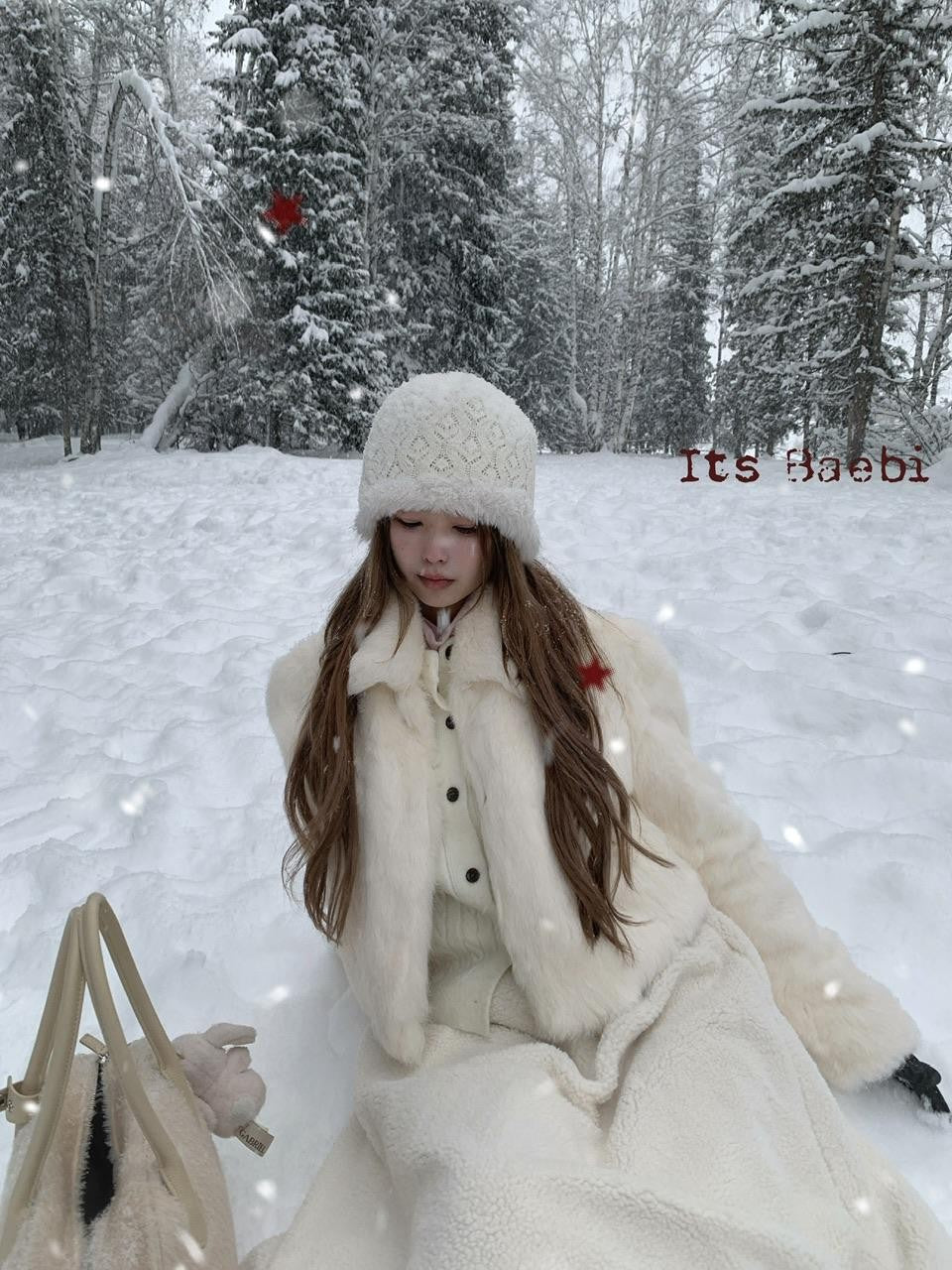 bae bi Cable Knit Bow Tie Waist Cinch Women&