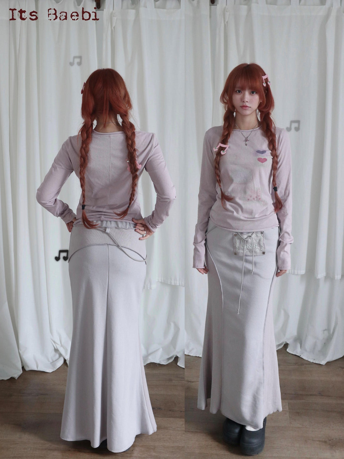 bae bi Embroidered Beaded Drawstring High Waist Patchwork Women&