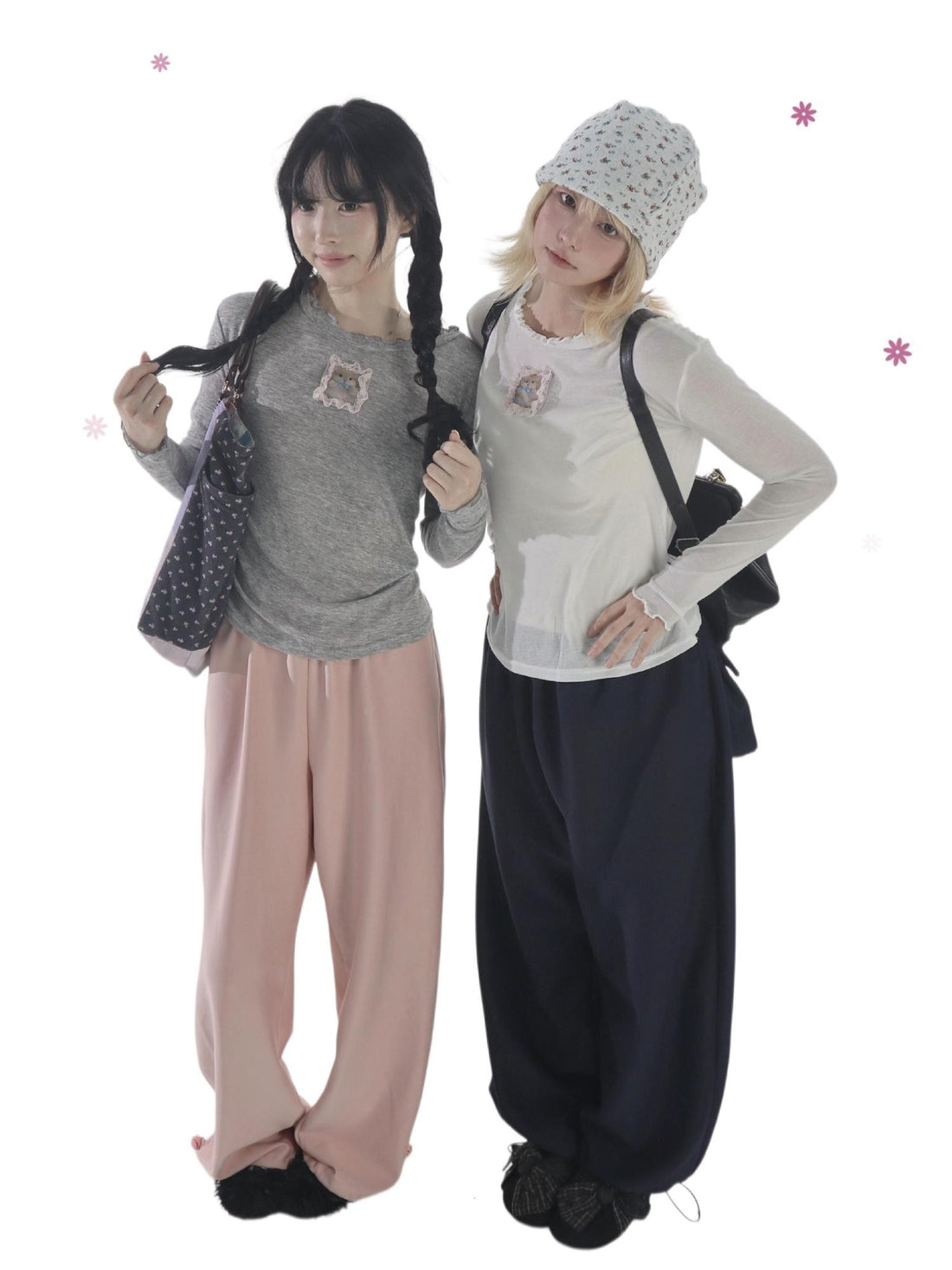 bae bi Lace Rabbit Printed 3d Pocket Sport Retro Women&