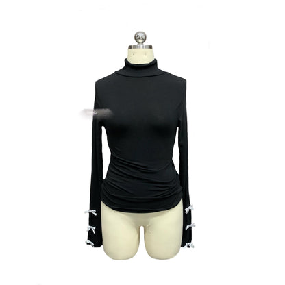 bae_bi_Polka_Dot_Bow_High_Neck_Elastic_Cuff_Women&