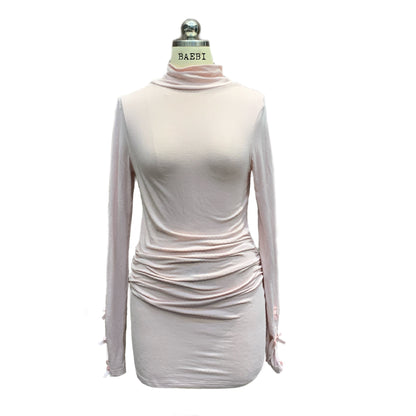 bae_bi_Polka_Dot_Bow_High_Neck_Elastic_Cuff_Women&